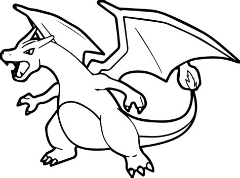 Charizard Pokemon coloring page